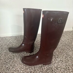 Hunter Women's Chocolate Brown Rain Boots